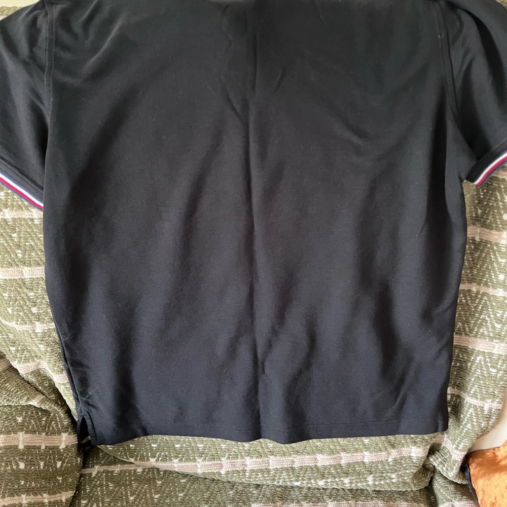 Tommy Hilfiger Black Polo with Red and White Trim - Picture 3 of 3